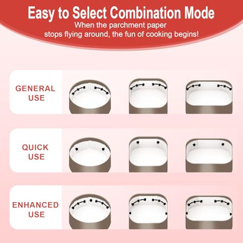 Lyreh Air Fryer Silicone Magnets Set - 4Pcs Reusable Parchment Paper Holders