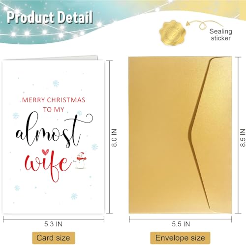 Fiancee Christmas Card - Unique Holiday Gift for Her