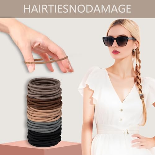 Suniya Hair Ties 80-Piece Set - No Damage Elastic Ponytail Holders