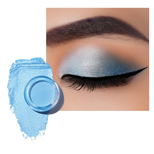 Oulac Blue Cream Eyeshadow Shimmer Glitter Long Lasting Highlighter 6g