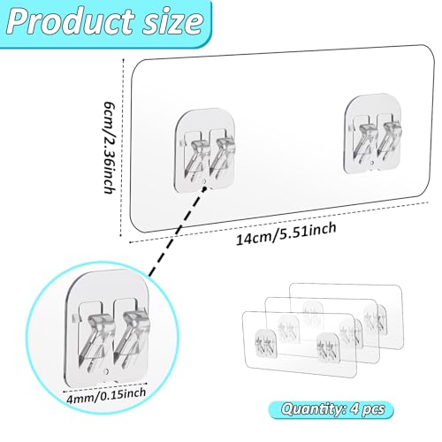 Cobee Waterproof Shower Caddy Adhesive Replacement Hooks No Drilling