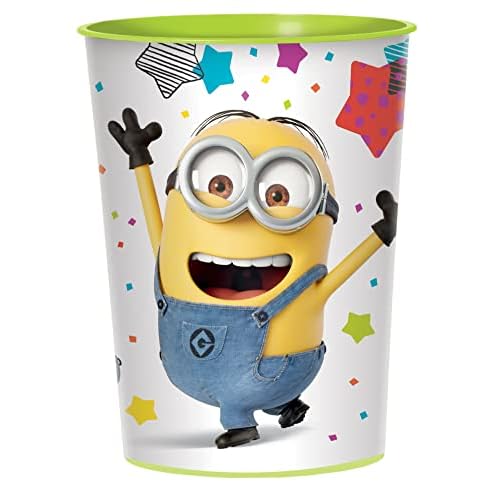 Amscan Despicable Me Birthday Party Supplies Bundle includes 12 Plastic Reusable Cups