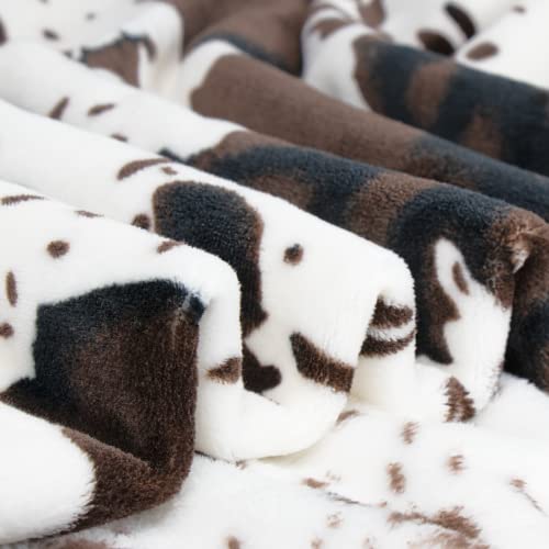 Cow Print Fleece Throw Blanket - Soft & Cozy 50"x60"
