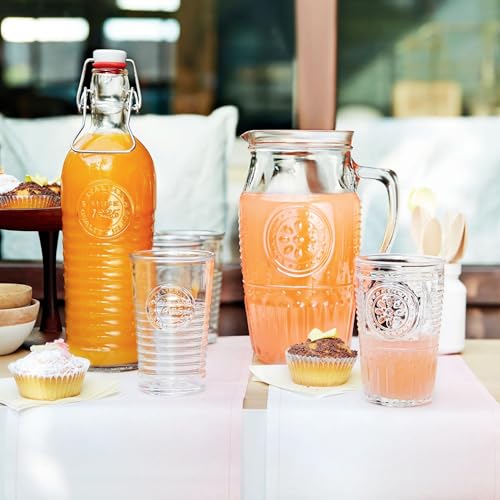 Bormioli Rocco Romantic Water Glass [Set Of 4] | 10.25 oz Premium Glass Set For Refreshments, Soda & Beverages | Italian Quality Glassware, Perfect For Dinner Parties, Bars & Restaurants