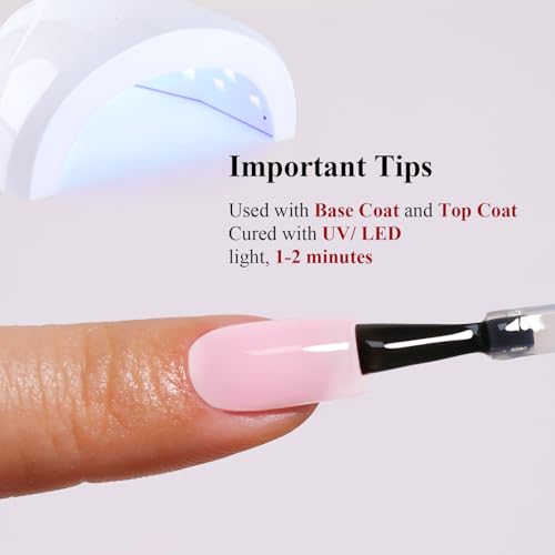Ozzeal Jelly Gel Nail Polish Neutral Nude Translucent Sheer Soak Off UV LED 0.5 Fl Oz
