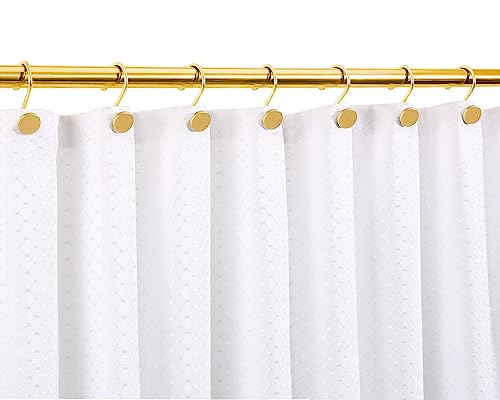 CHICTIE Heavy Duty Gold Shower Curtain Hooks - Rustproof Set of 12