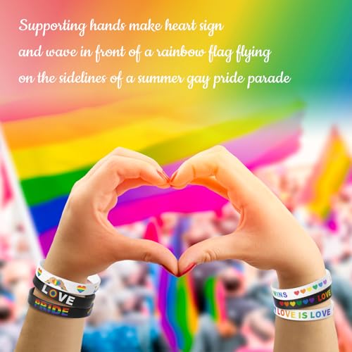 Rainbow Silicone Wristbands - LGBTQ Pride Bracelets for Parades