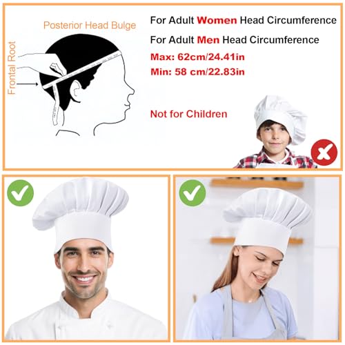 Adjustable Chef Hats for Men & Women - 2 Pack | Okxiri