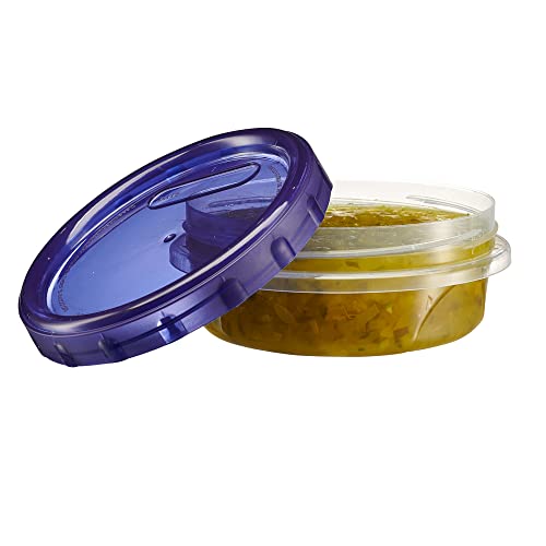PLASTICPRO 6 Pack 8 oz Twist Cap Food Storage Containers - BPA Free, Microwave & Freezer Safe