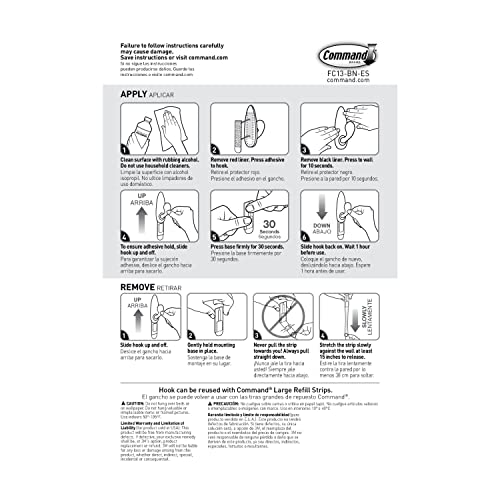 Command 5 lb Large Oil Rubbed Bronze Metal Hooks, 2 Coat Hooks and 4 Strips, Damage-Free Hanging with Adhesive, Forever Classic Great for Hanging Home and Room Decor