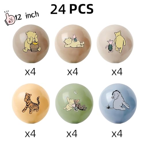 Winnie the Pooh Balloon Arch Kit - 24 PCS Baby Shower Decorations