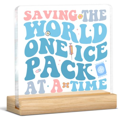School Nurse Acrylic Desktop Sign - Funny RN Gift Idea, Style J
