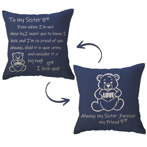 ULOVE LOVE YOURSELF to My Sister Throw Pillow Cover 18 x Inch