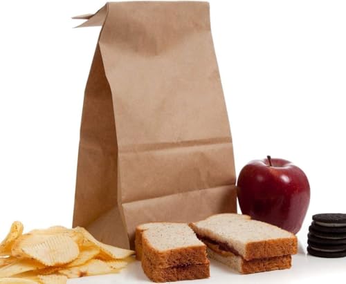 Perfect Stix 8lb Brown Kraft Paper To-Go Bags, 50-Count Pack