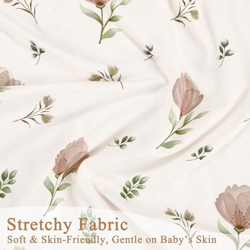 SWESEN 2-Pack Floral Toddler Pillow Cases - Soft Travel Covers 13x18