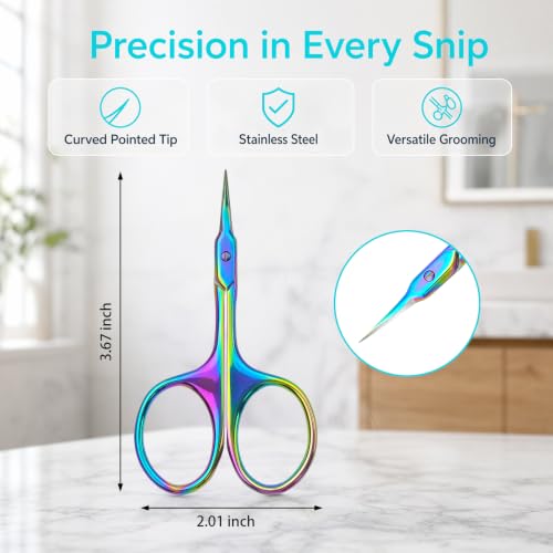 Cuticle Scissors - Extra Fine Curved Tip Stainless Steel Nail Scissors