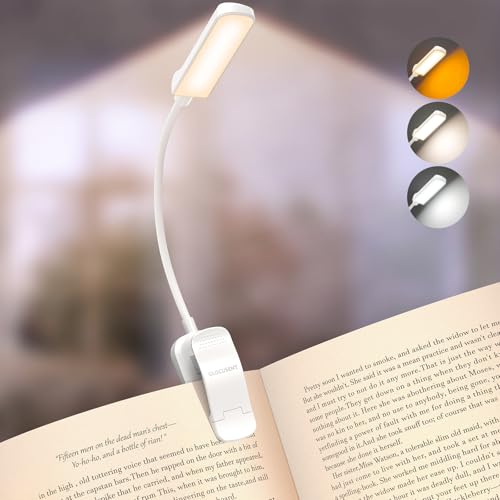 White Glocusent 13 LED Book Light for Reading at Night - Gift for Book Lovers