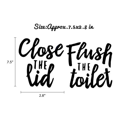 Funny Toilet Seat Sticker Decals - 2 Pack Waterproof Bathroom Reminder