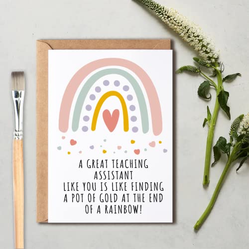 Teaching Assistant Card - Thoughtful Gift for Educators - 5x7