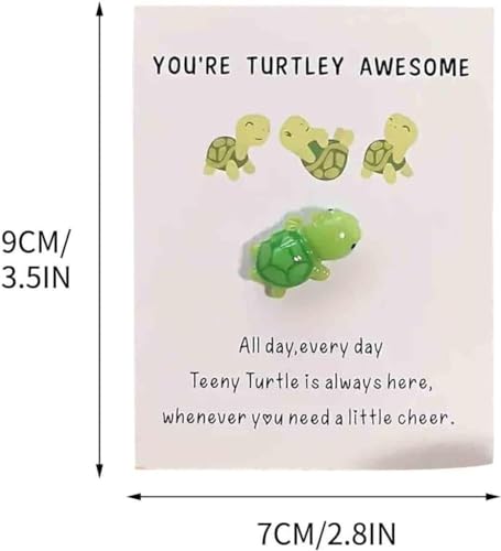 Handmade Emotional Support Turtle Gift with Encouragement Card