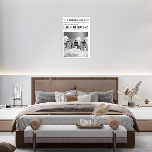 Vintage Black and White Women’s Newspaper Wall Art Poster - 12x16