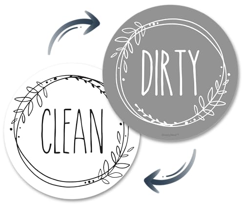 SimplyNeat Clean Dirty Dishwasher Magnet - Double-Sided 3.5" Indicator