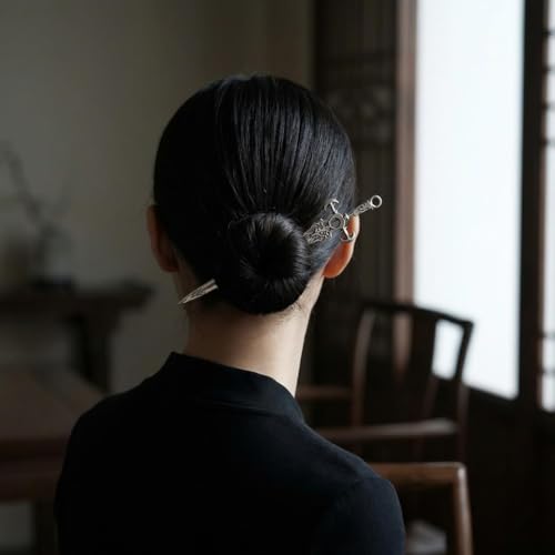 Gothic Metal Sword Hair Sticks 3PCS Dragon Hair Pins for Updos