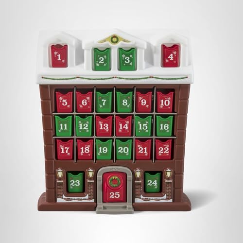 Step2 My First Advent Calendar, Kids Interactive Christmas Toy, Includes 25 Toy Refillable Bins, Hide Surprises for Holiday Excitement, Made of Durable Plastic, for Toddlers 1.5+ Years Old
