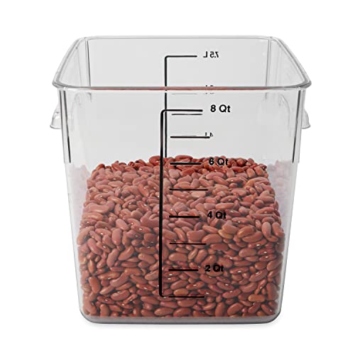 Rubbermaid Commercial 8-Quart Food Storage Container - Clear, Durable, Space-Saving