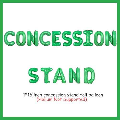 Wonmelody Concession Stand Foil Balloon Banner 16 Inch Green Sports Party Decor