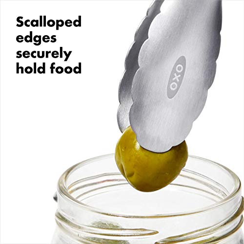 OXO Good Grips 7-Inch Mini Tongs - Stainless Steel Kitchen Tool