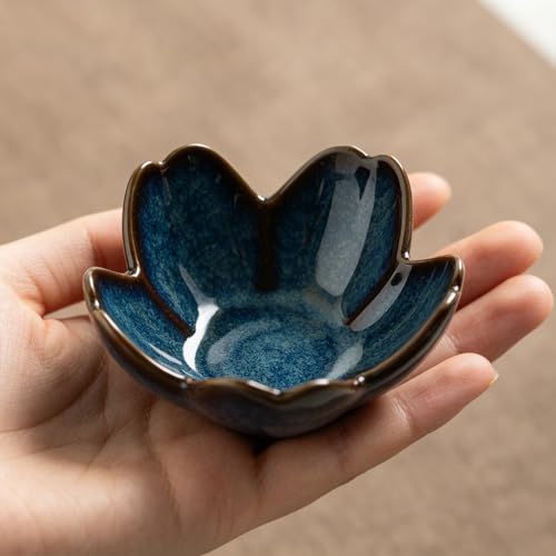 Floral Ceramic Jewelry Tray - 3.5" Ring Holder & Trinket Bowl