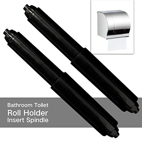 2PCS Toilet Paper Holder Spindles Replacement Springs for Bathroom - Black