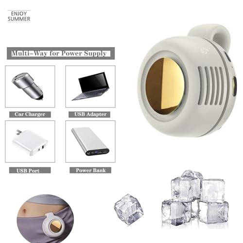 Portable Bladeless Clip-On Fan - Rechargeable White Mini Fan