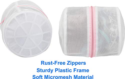 Simple Houseware Premium Bra Wash Bags - 3 Pack, Structured Mesh Protector