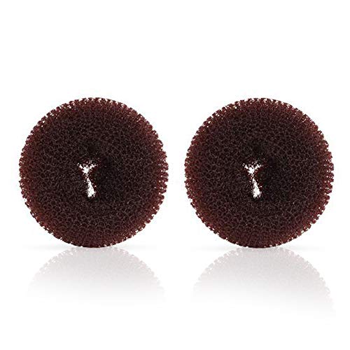 NICEMOVIC Small Hair Bun Maker 2PCS, Brown Hair Donut Shaper for Kids