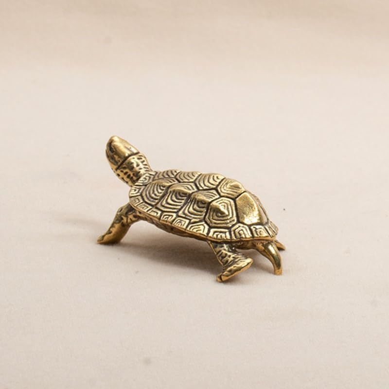 Skiennix Brass Vintage Turtle Figurine - Unique Home Ornament | Perfect Gift Idea, 1PC