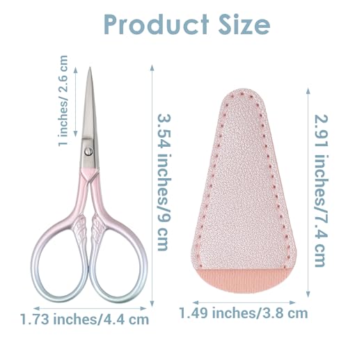 Sorcristy 3.5-Inch Facial Hair Grooming Scissors with PU Sheath