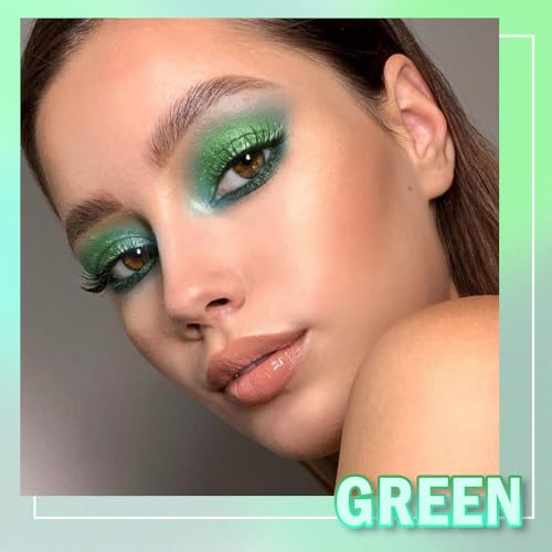 WanTuoluo Green Smoky Matte Shimmer Eyeshadow Palette with Mirror