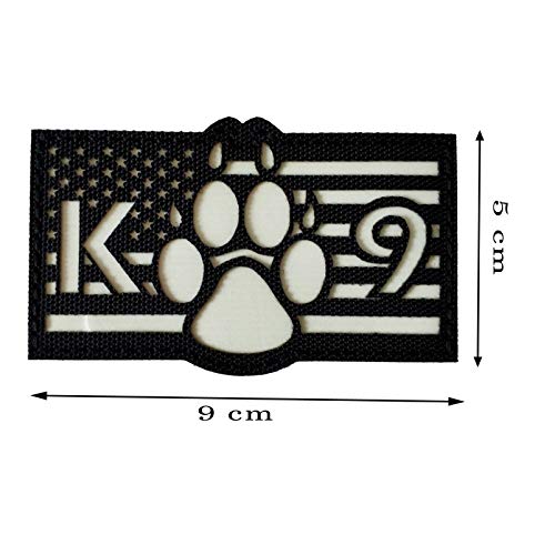 Minason IR Infrared Reflective American Flag K9 Paw Tactical Morale Patch