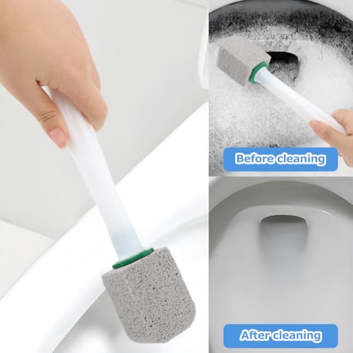 Toilet Pumice Stone Cleaning Set with Handle & 10 Refills