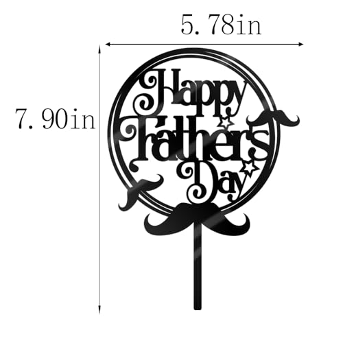 Happy Father's Day Acrylic Cake Topper - Best Dad Decoration