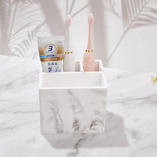 Diatomite Toothbrush Holder with 4 Slots for Bathroom Countertop, Kids & Electric Toothbrush Organizer