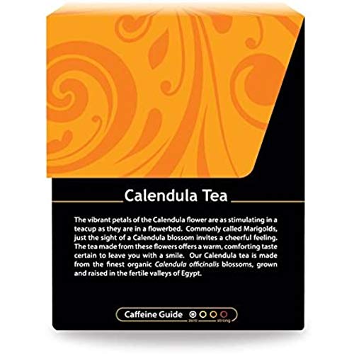 Buddha Teas Organic Calendula Flower Herbal Tea - Caffeine Free, 18 Tea Bags