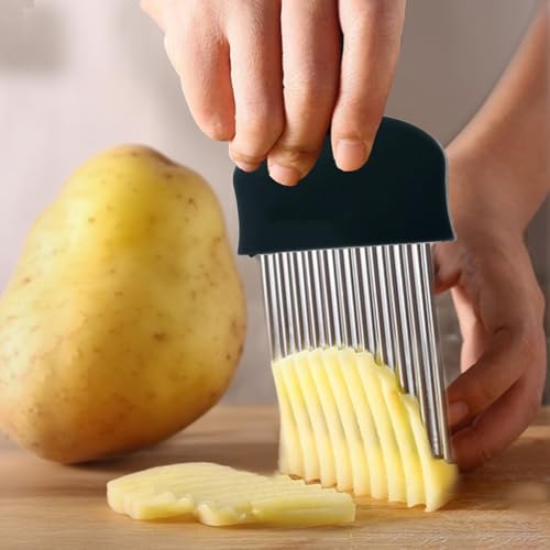 Zorveiio 2-Pack Crinkle Cutter - Stainless Steel Vegetable Slicer