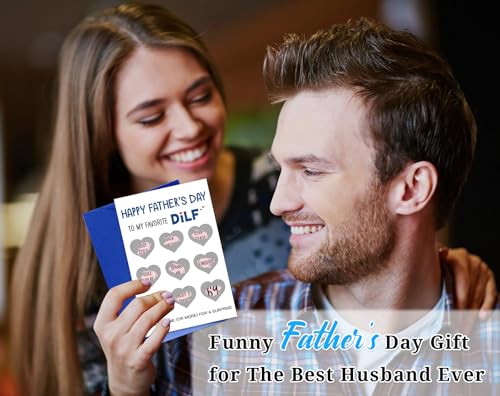 Funny Scratch-Off Father's Day Card for Husband - Happy Dilf's Day