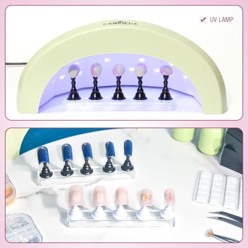MISSELF Magnetic Nail Art Practice Holder Set with Crystal Base and Putty