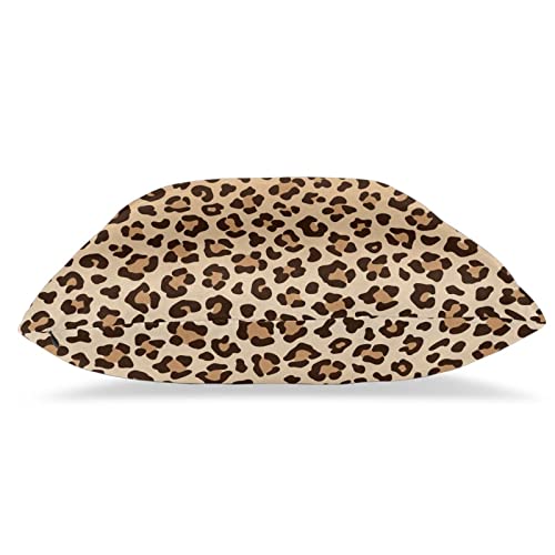 Leopard Print Velvet Throw Pillow Covers 18x18, Set of 2
