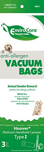 EnviroCare Hoover Type I Vacuum Cleaner Dust Bags - 3 Pack