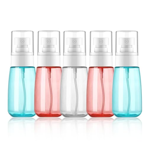 Cracrab 2 oz Travel Spray Bottles TSA Approved Leak Proof 5 Pack